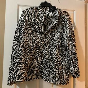 Black and white Animal print formal wear jacket.
